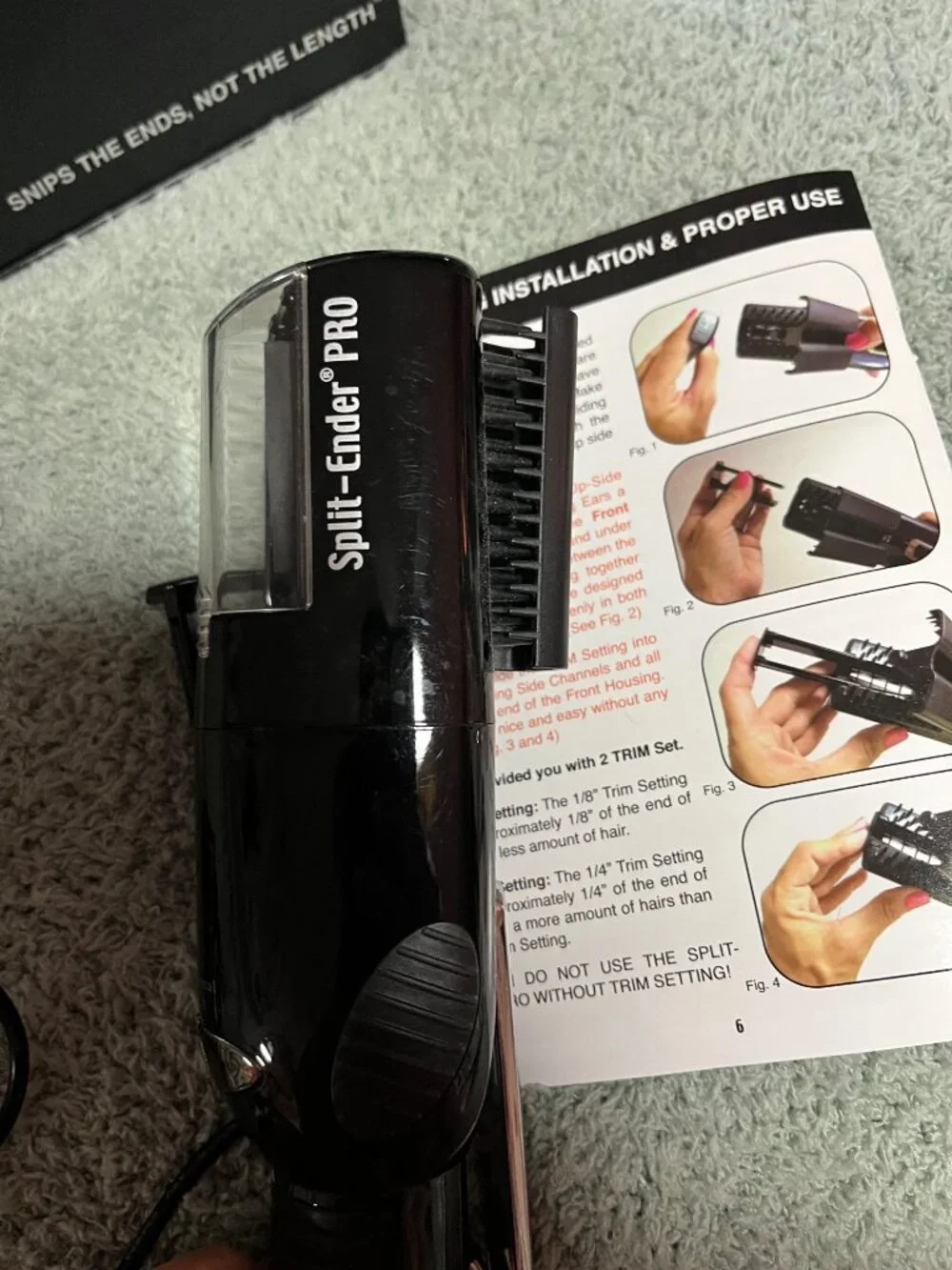 Split-Ender Pro Cordless Split End Hair Trimmer By Talavera For All Hair Types -